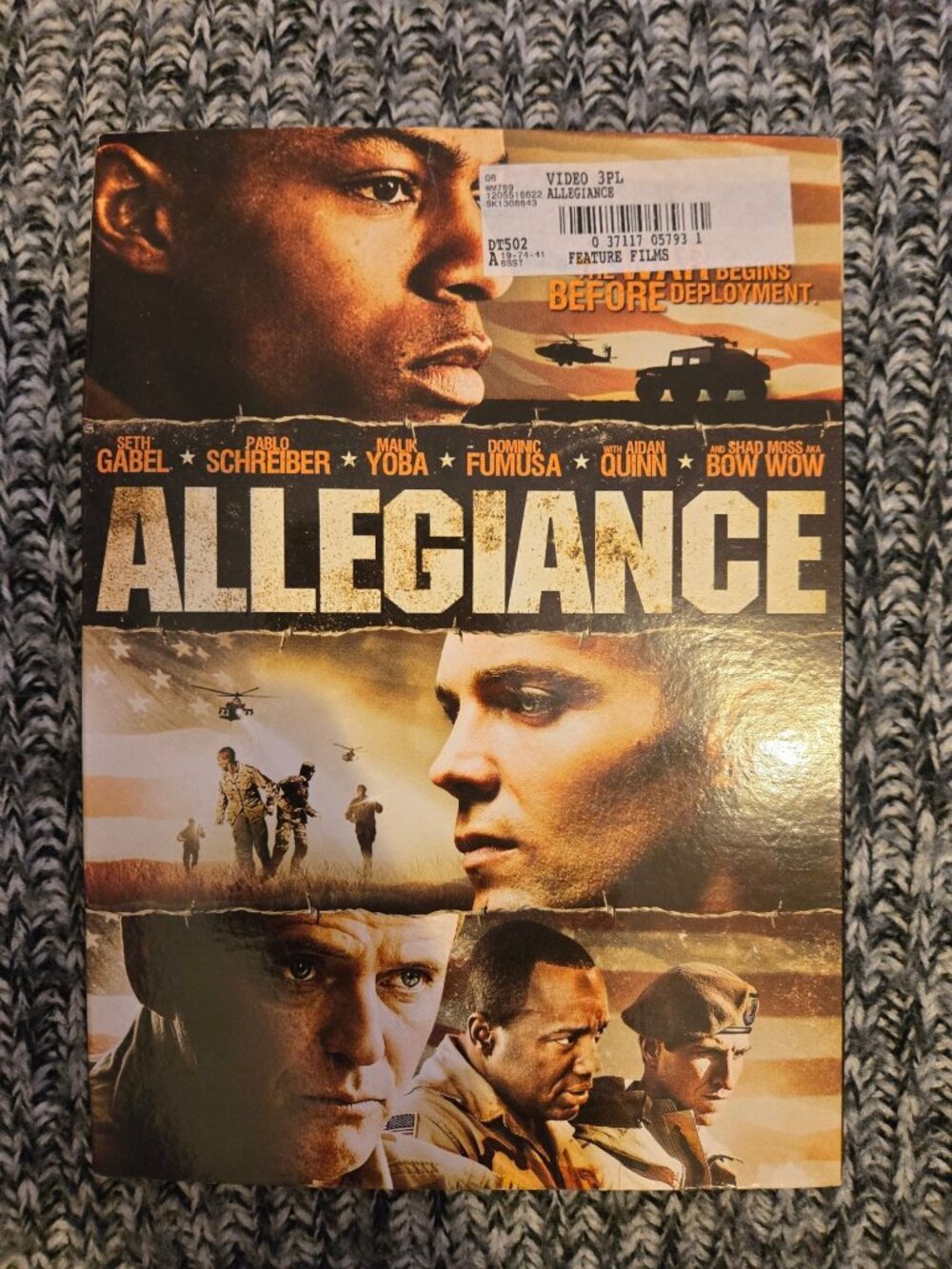 Allegiance (DVD 2012) Military Thriller With Commentary & Special Features